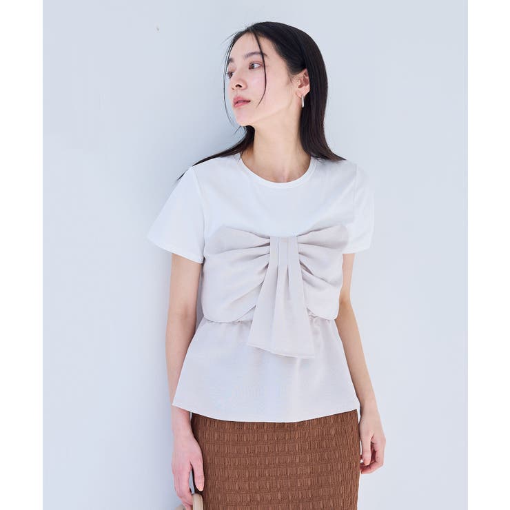 【新色追加】【美easy】ねじりリボンTシャツドッキングプルオーバー【接触冷感 … | VIS  | 詳細画像23 