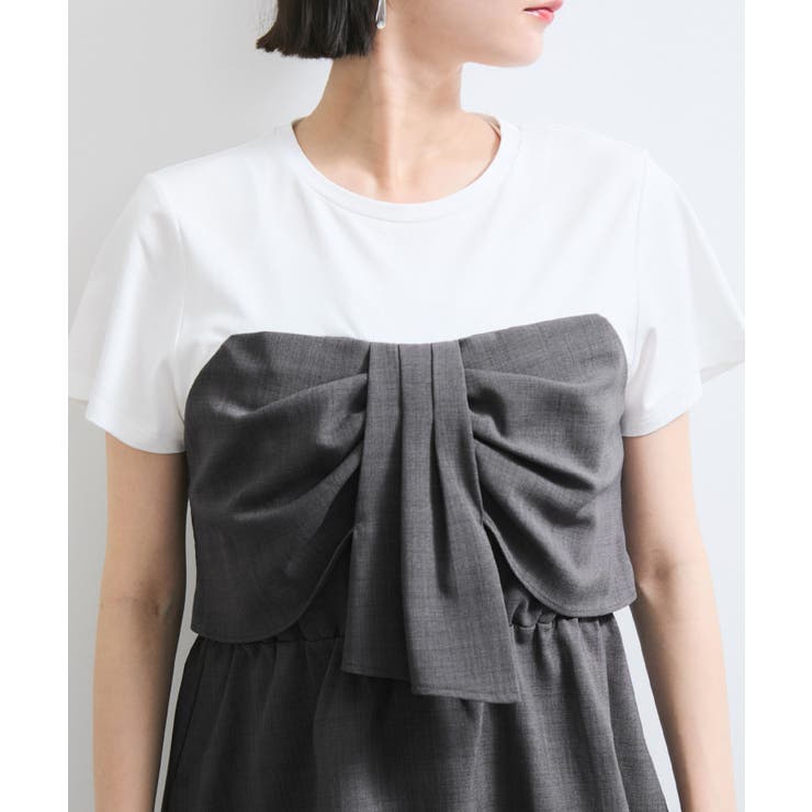 【新色追加】【美easy】ねじりリボンTシャツドッキングプルオーバー【接触冷感 … | VIS  | 詳細画像35 