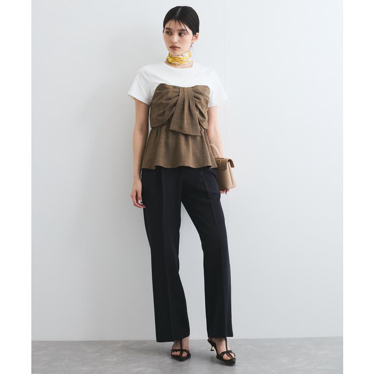 【新色追加】【美easy】ねじりリボンTシャツドッキングプルオーバー【接触冷感 … | VIS  | 詳細画像9 