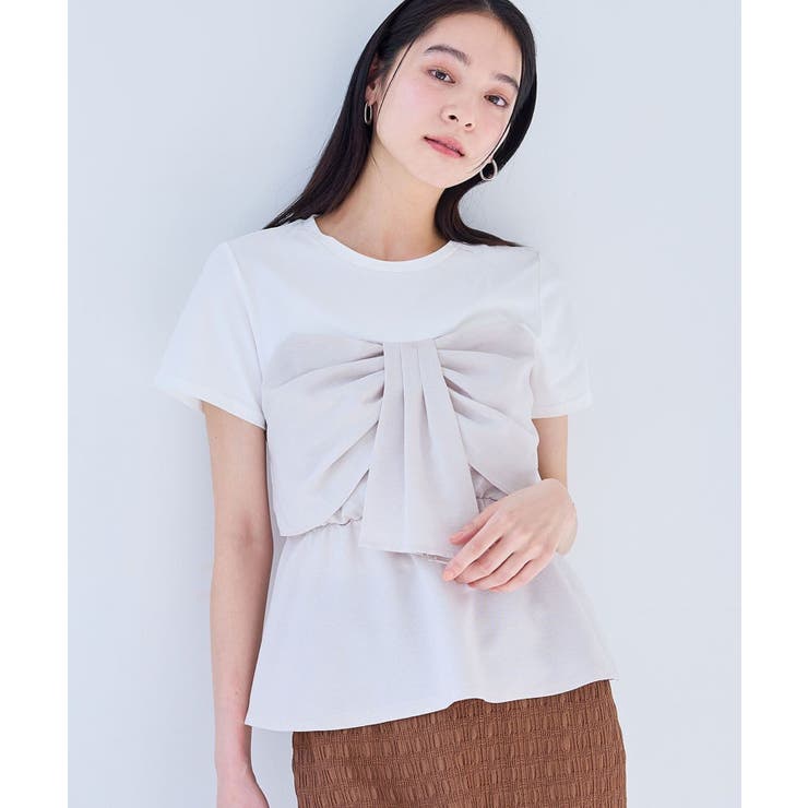 キナリ(16) | 【新色追加】【美easy】ねじりリボンTシャツドッキングプルオーバー【接触冷感 … | VIS 