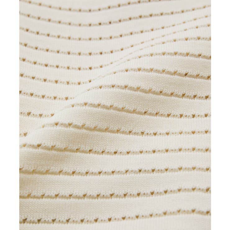 スキッパーフレンチスリーブアイレットニット | VIS  | 詳細画像19 