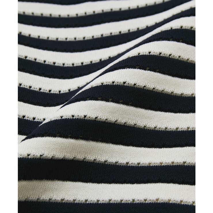 スキッパーフレンチスリーブアイレットニット | VIS  | 詳細画像21 