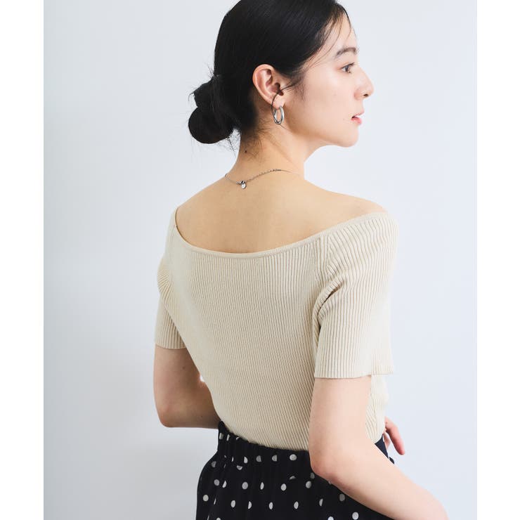 ワイドスクエアネックニット | VIS  | 詳細画像10 