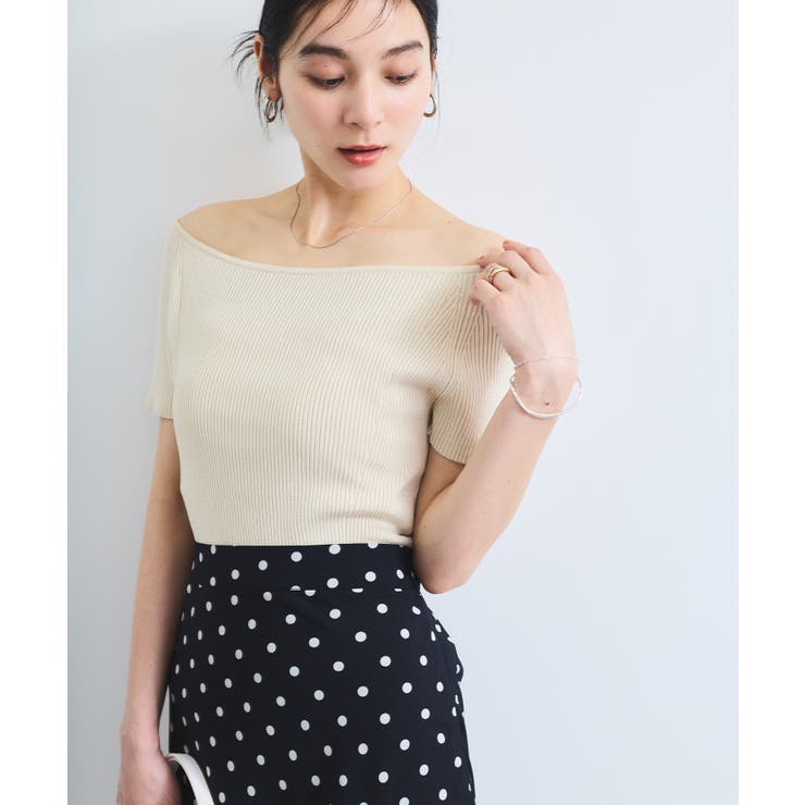 ワイドスクエアネックニット | VIS  | 詳細画像12 