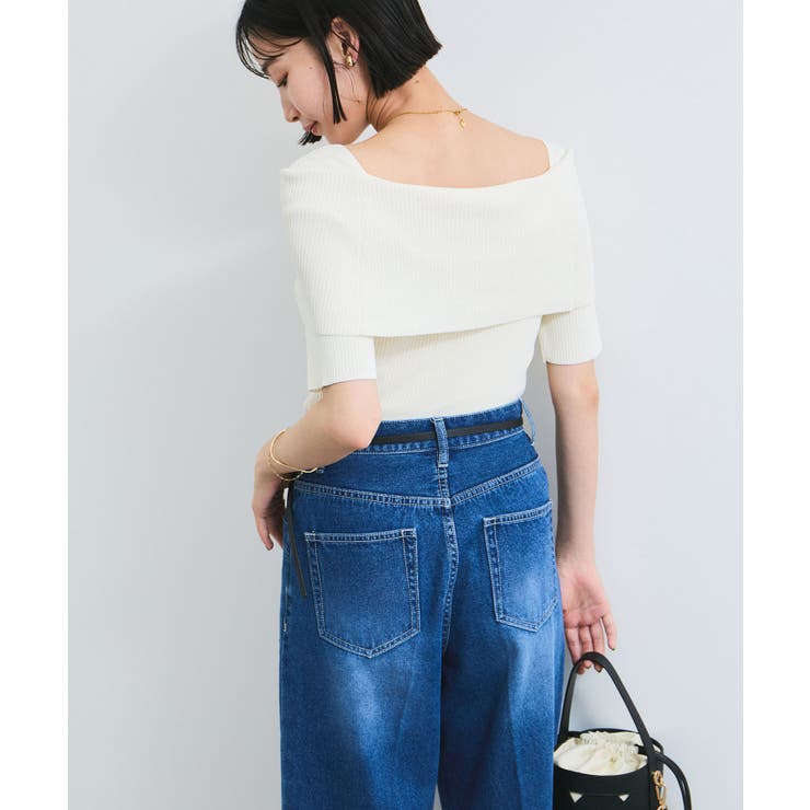 【アンチピリング/UVケア/洗える】オフショルハーフスリーブニット | VIS  | 詳細画像15 