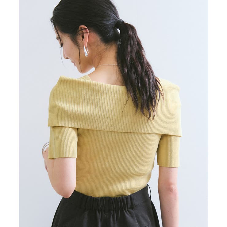 【アンチピリング/UVケア/洗える】オフショルハーフスリーブニット | VIS  | 詳細画像17 