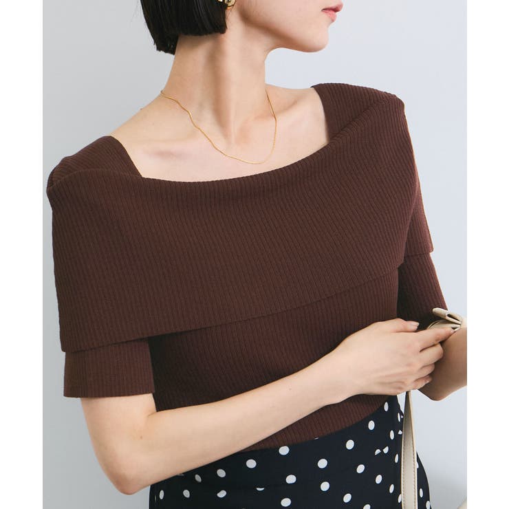 【アンチピリング/UVケア/洗える】オフショルハーフスリーブニット | VIS  | 詳細画像23 