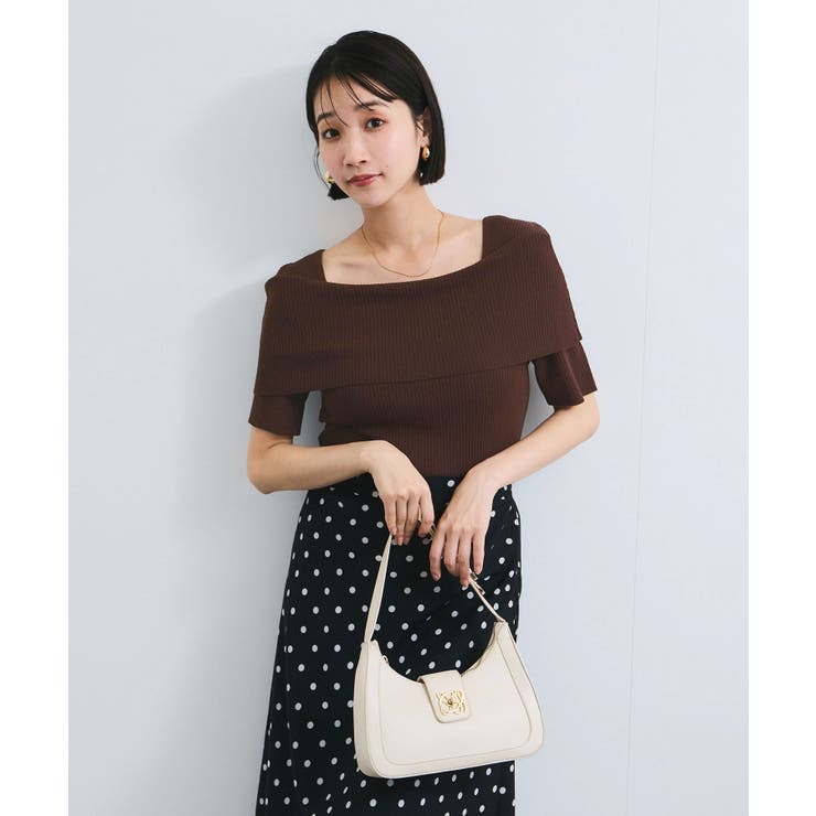 【アンチピリング/UVケア/洗える】オフショルハーフスリーブニット | VIS  | 詳細画像24 