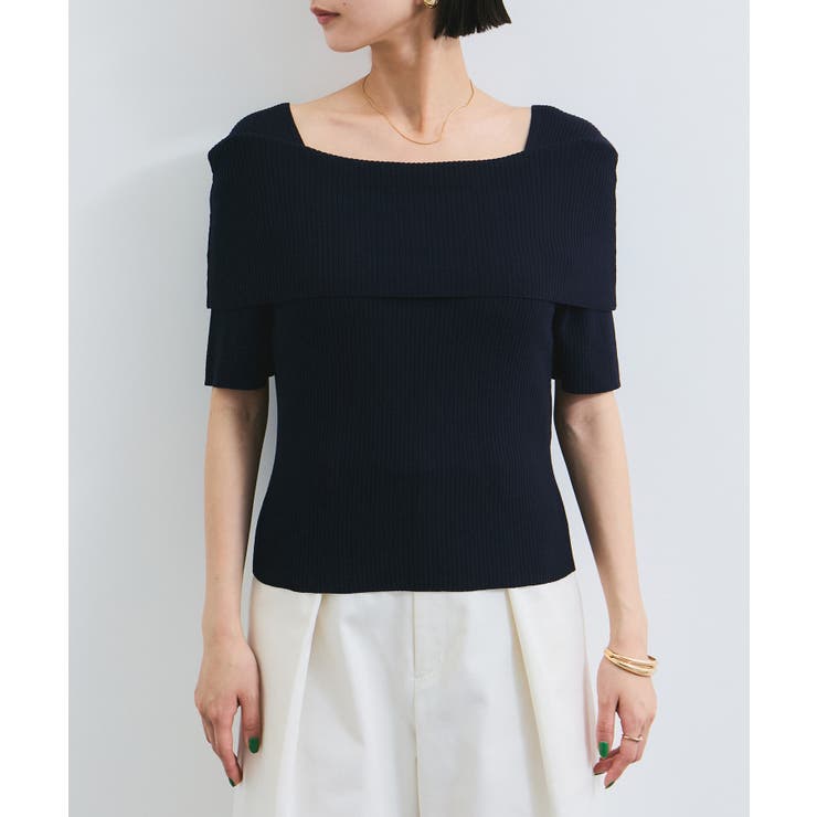 【アンチピリング/UVケア/洗える】オフショルハーフスリーブニット | VIS  | 詳細画像27 