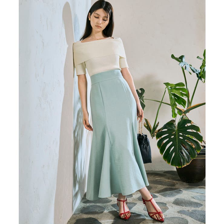 【アンチピリング/UVケア/洗える】オフショルハーフスリーブニット | VIS  | 詳細画像41 