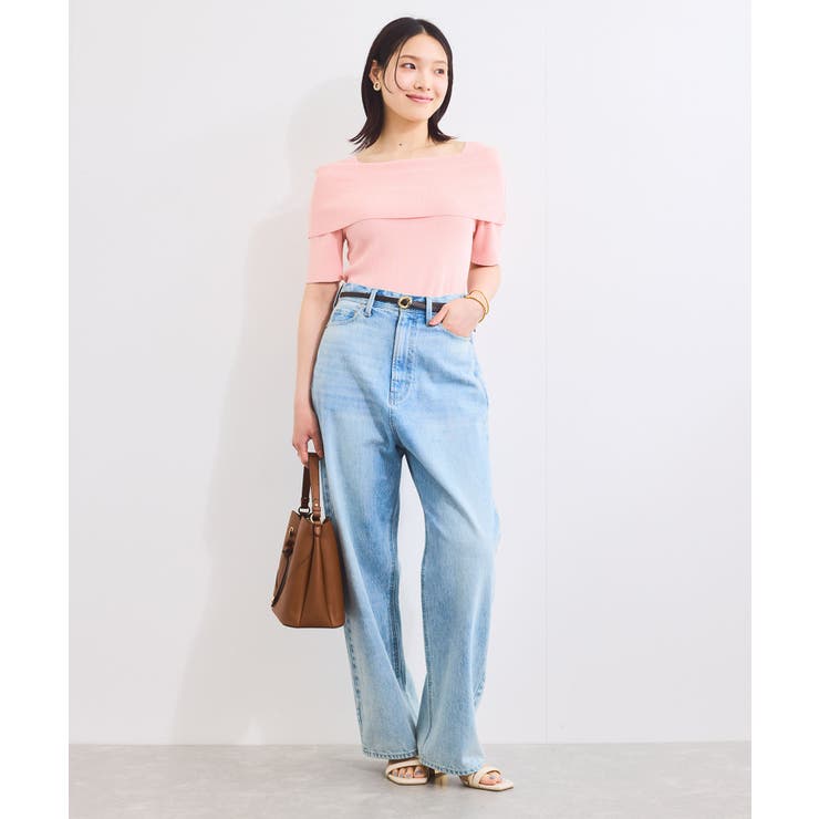 【アンチピリング/UVケア/洗える】オフショルハーフスリーブニット | VIS  | 詳細画像42 