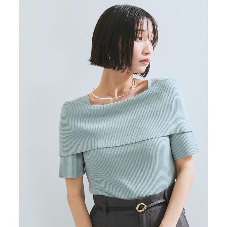 【アンチピリング/UVケア/洗える】オフショルハーフスリーブニット | VIS  | 詳細画像47 