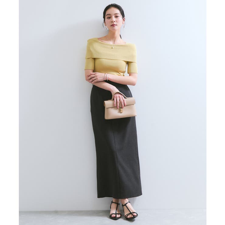 【アンチピリング/UVケア/洗える】オフショルハーフスリーブニット | VIS  | 詳細画像5 