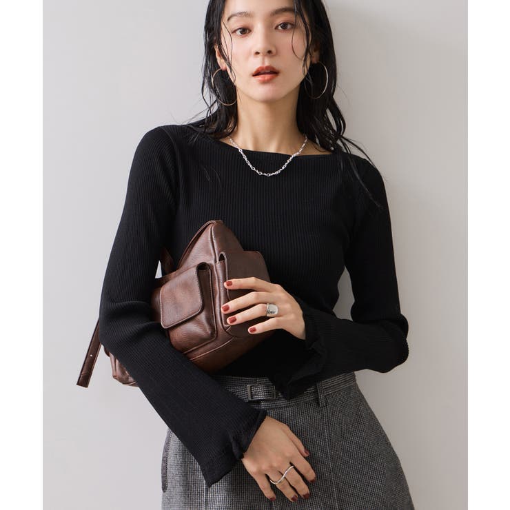 袖口レース編みニットプルオーバー | VIS  | 詳細画像12 