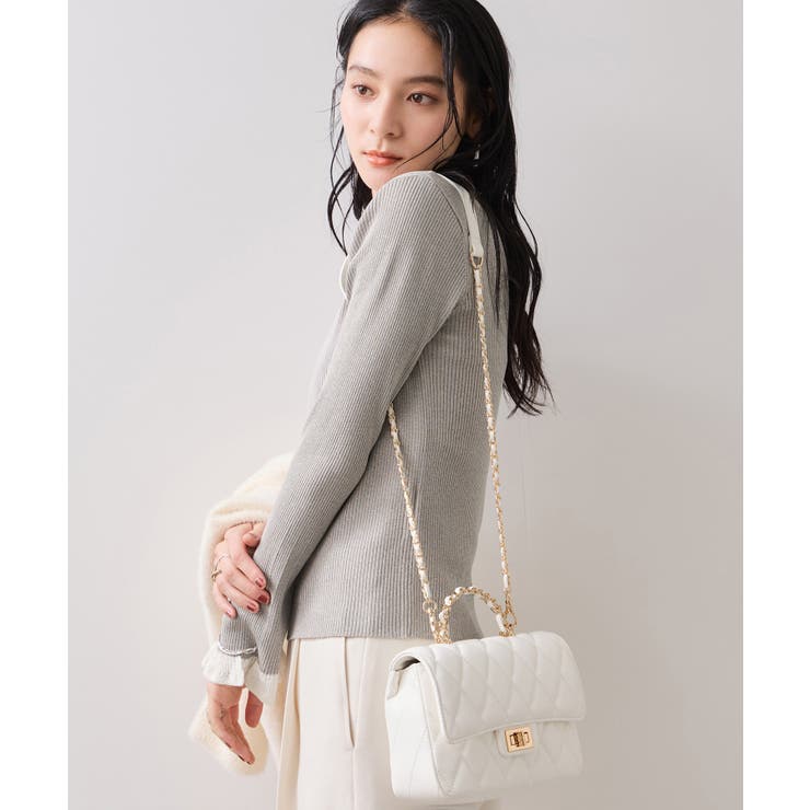 袖口レース編みニットプルオーバー | VIS  | 詳細画像19 