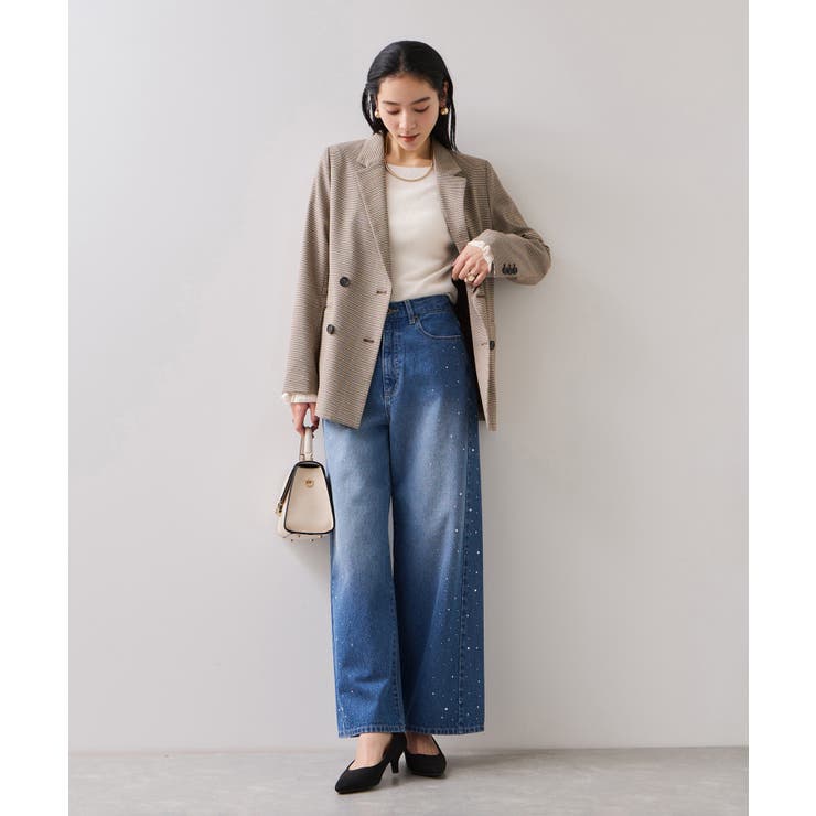 袖口レース編みニットプルオーバー | VIS  | 詳細画像2 