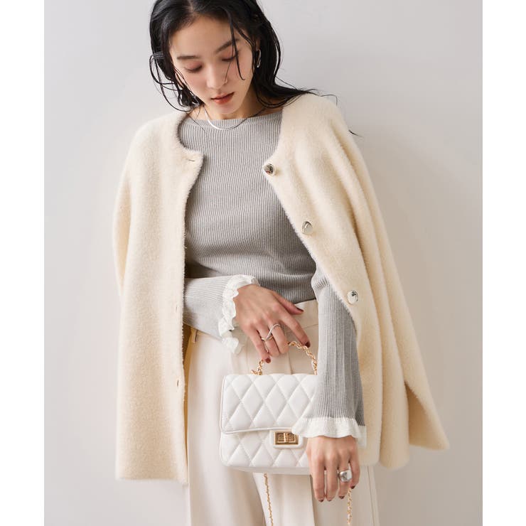 袖口レース編みニットプルオーバー | VIS  | 詳細画像22 