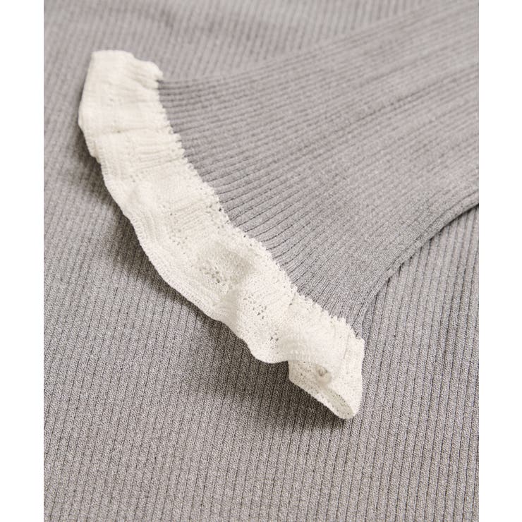 袖口レース編みニットプルオーバー | VIS  | 詳細画像31 