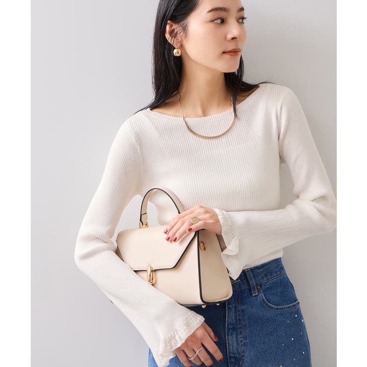 袖口レース編みニットプルオーバー | VIS  | 詳細画像5 