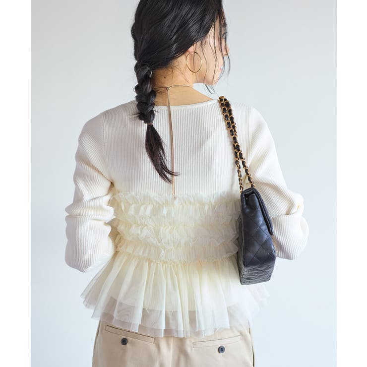 チュールフリルドッキングニット/イージーケア | VIS  | 詳細画像11 