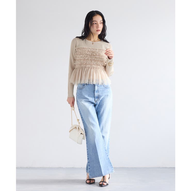 チュールフリルドッキングニット/イージーケア | VIS  | 詳細画像2 