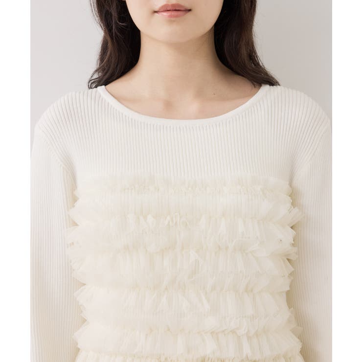 チュールフリルドッキングニット/イージーケア | VIS  | 詳細画像26 