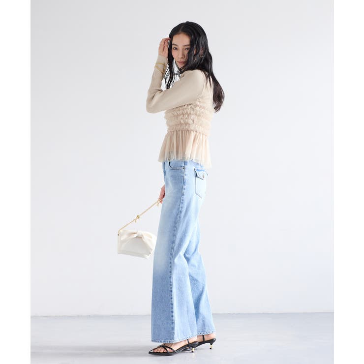 チュールフリルドッキングニット/イージーケア | VIS  | 詳細画像3 