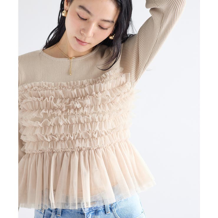 チュールフリルドッキングニット/イージーケア | VIS  | 詳細画像6 