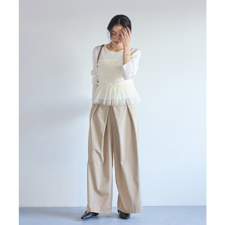 チュールフリルドッキングニット/イージーケア | VIS  | 詳細画像7 