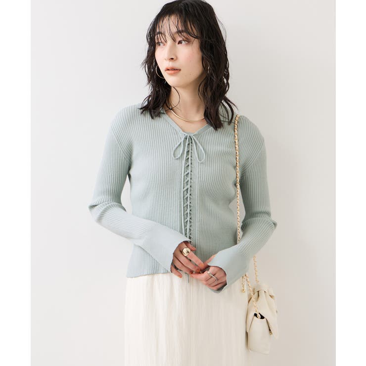 レースアップリブニット | VIS  | 詳細画像10 