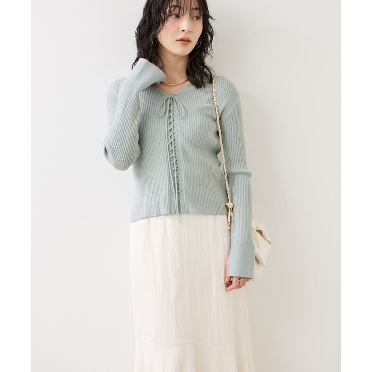 レースアップリブニット | VIS  | 詳細画像13 