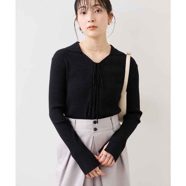 レースアップリブニット | VIS  | 詳細画像16 