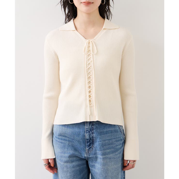 レースアップリブニット | VIS  | 詳細画像22 