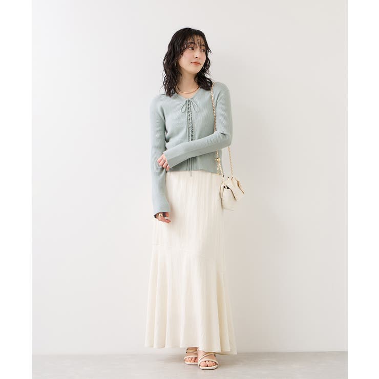 レースアップリブニット | VIS  | 詳細画像9 