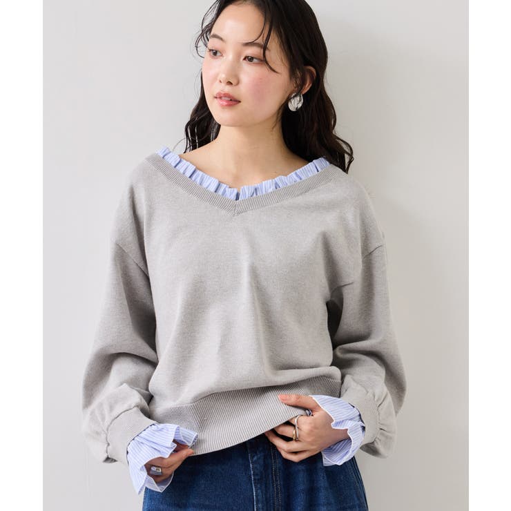 フリルドッキングニットプルオーバー | VIS  | 詳細画像4 