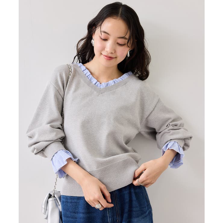 フリルドッキングニットプルオーバー | VIS  | 詳細画像6 