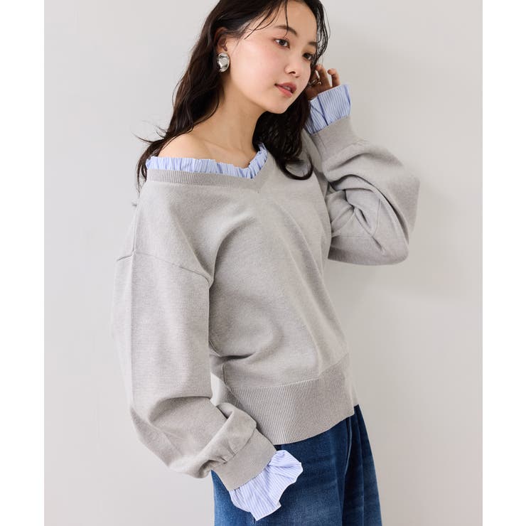 フリルドッキングニットプルオーバー | VIS  | 詳細画像7 