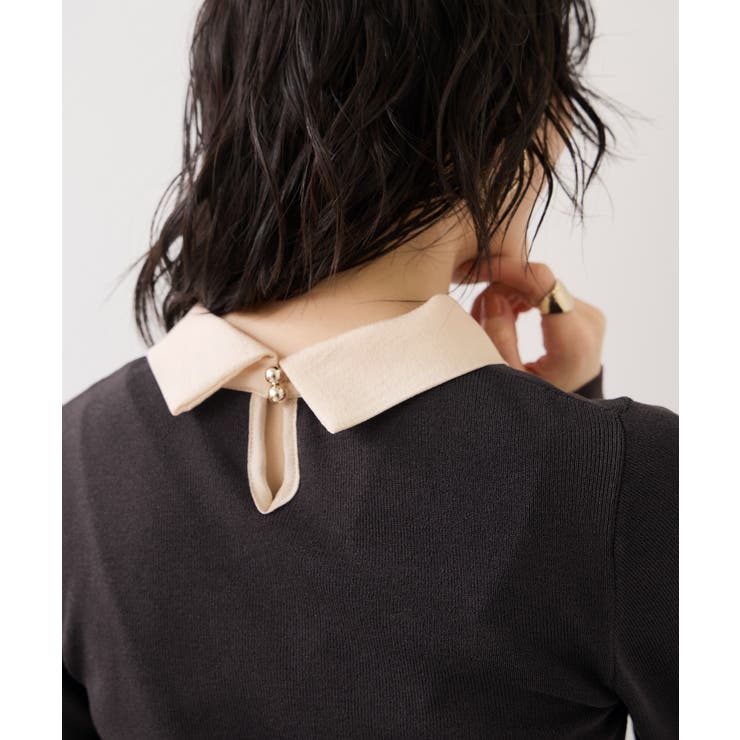 バイカラーリボンドッキングニット | VIS  | 詳細画像14 