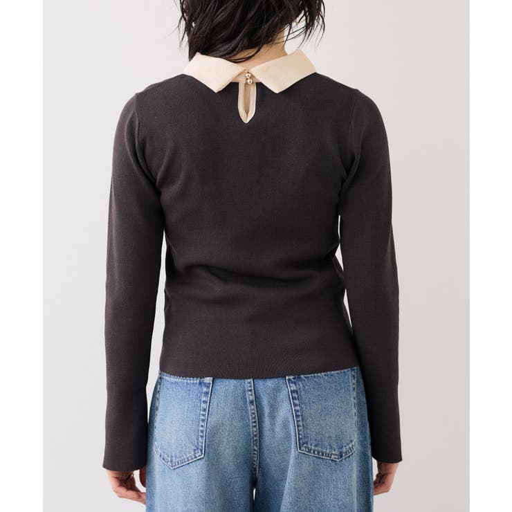 バイカラーリボンドッキングニット | VIS  | 詳細画像22 