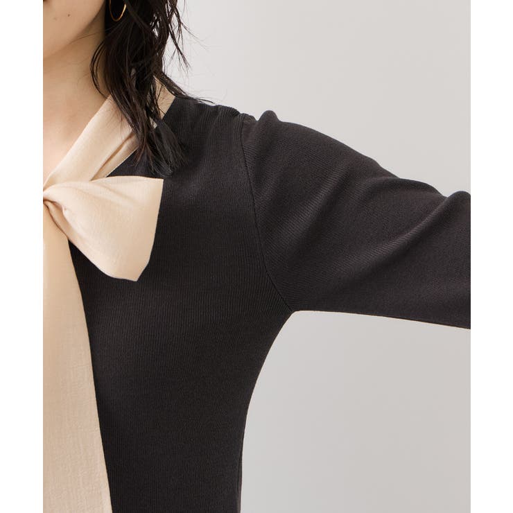 バイカラーリボンドッキングニット | VIS  | 詳細画像24 