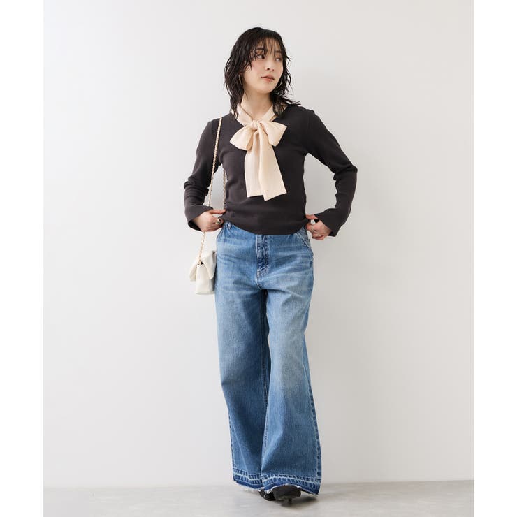 バイカラーリボンドッキングニット | VIS  | 詳細画像9 