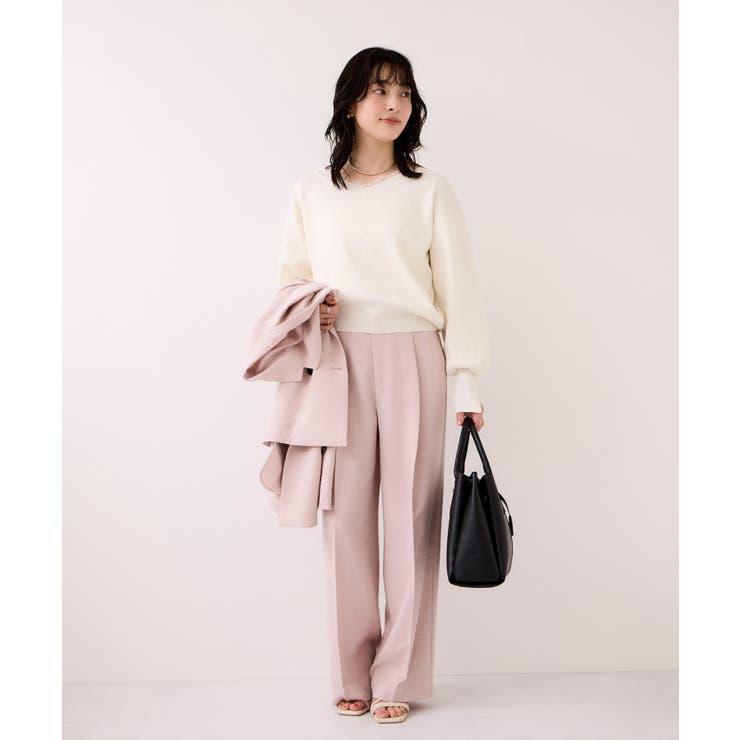 Vネックレースプルオーバー | VIS  | 詳細画像2 