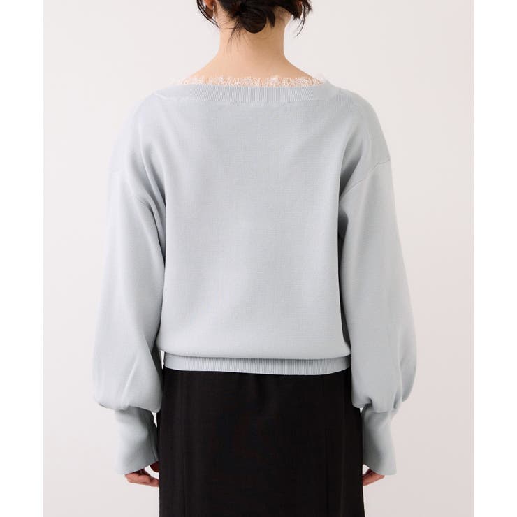 Vネックレースプルオーバー | VIS  | 詳細画像23 