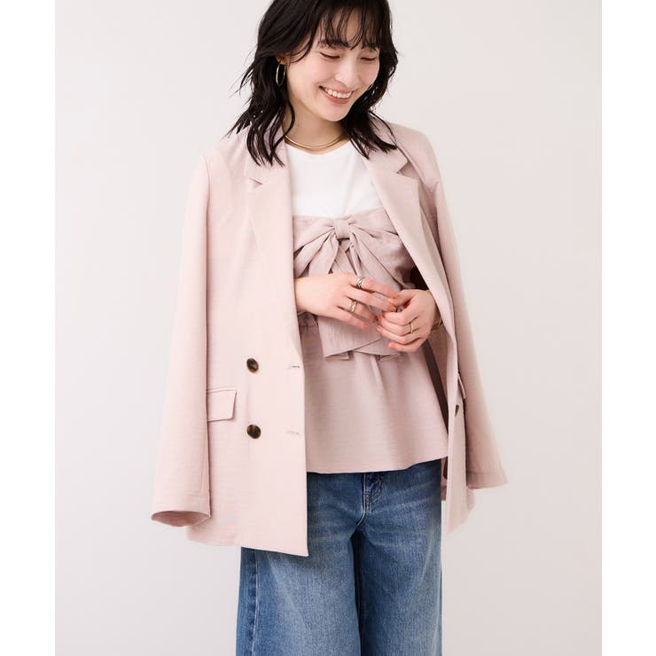 美easyリネンライクリボンビスチェトップス イージーケア 接触冷感 | VIS  | 詳細画像13 