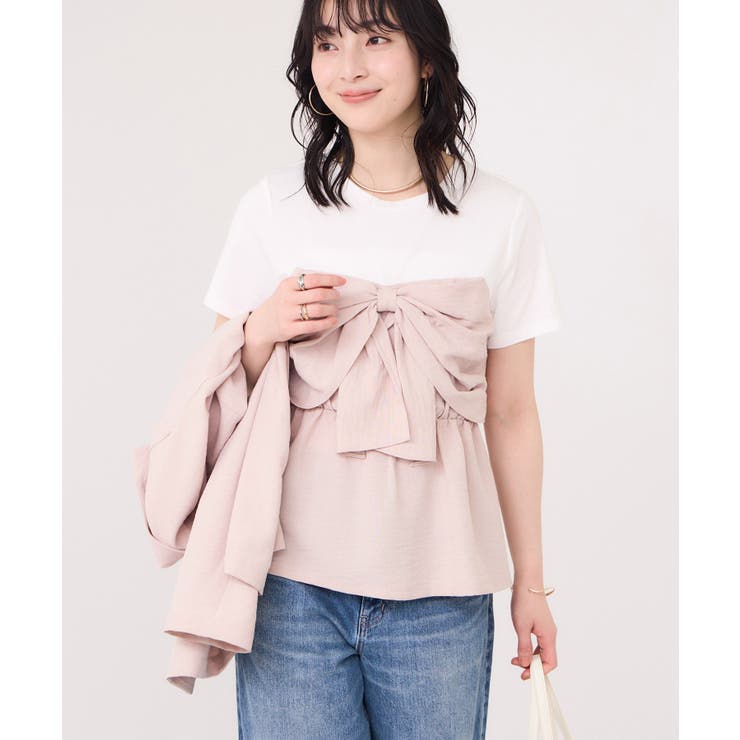 美easyリネンライクリボンビスチェトップス イージーケア 接触冷感 | VIS  | 詳細画像14 