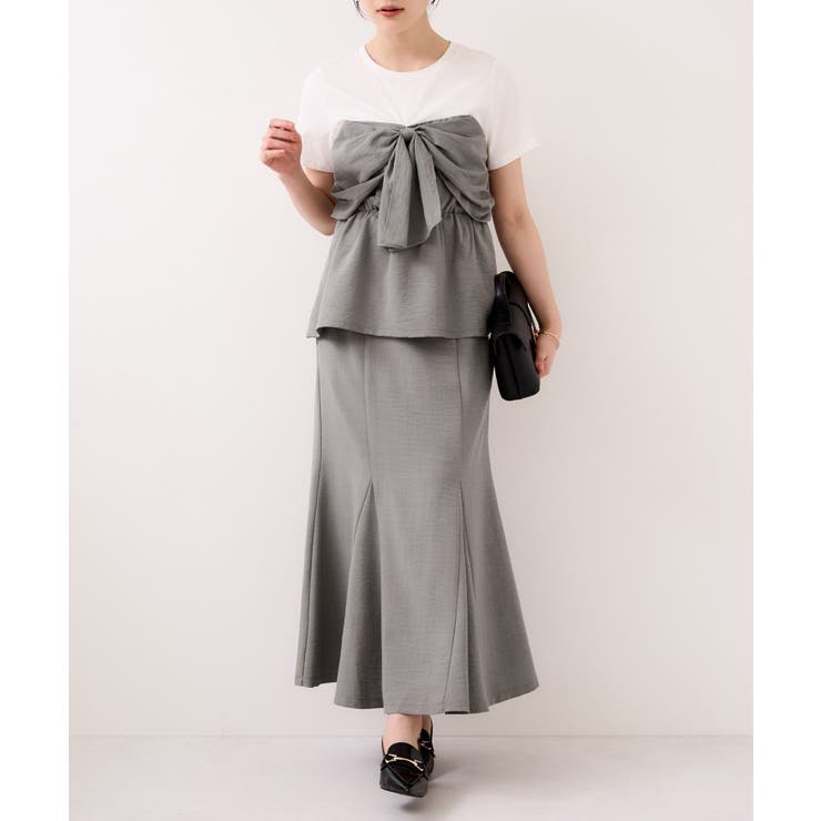 美easyリネンライクリボンビスチェトップス イージーケア 接触冷感 | VIS  | 詳細画像16 