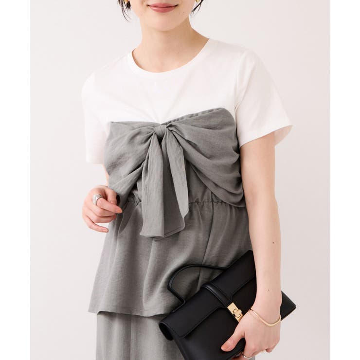 美easyリネンライクリボンビスチェトップス イージーケア 接触冷感 | VIS  | 詳細画像18 