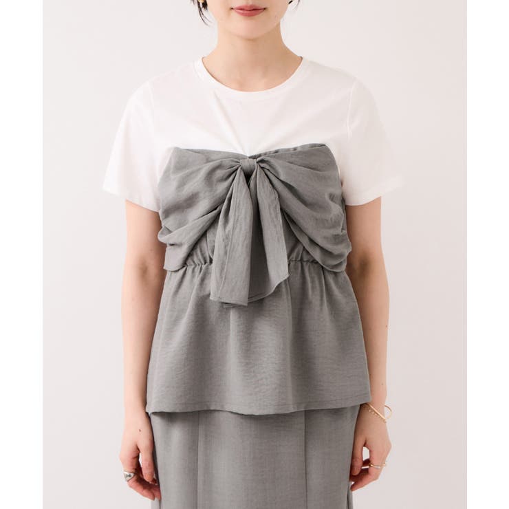 美easyリネンライクリボンビスチェトップス イージーケア 接触冷感 | VIS  | 詳細画像25 