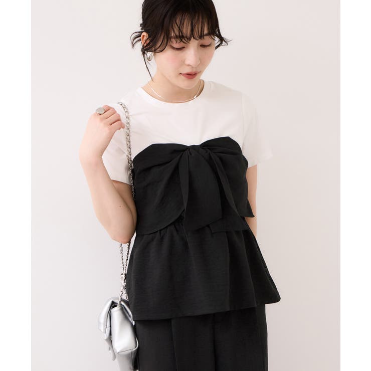 美easyリネンライクリボンビスチェトップス イージーケア 接触冷感 | VIS  | 詳細画像3 