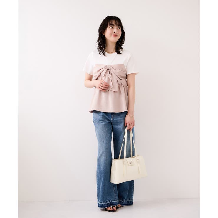 美easyリネンライクリボンビスチェトップス イージーケア 接触冷感 | VIS  | 詳細画像9 